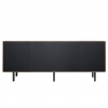Chest of Drawers Furniteco Tokyo 4.4.0 (oak, natural parquet oil) black